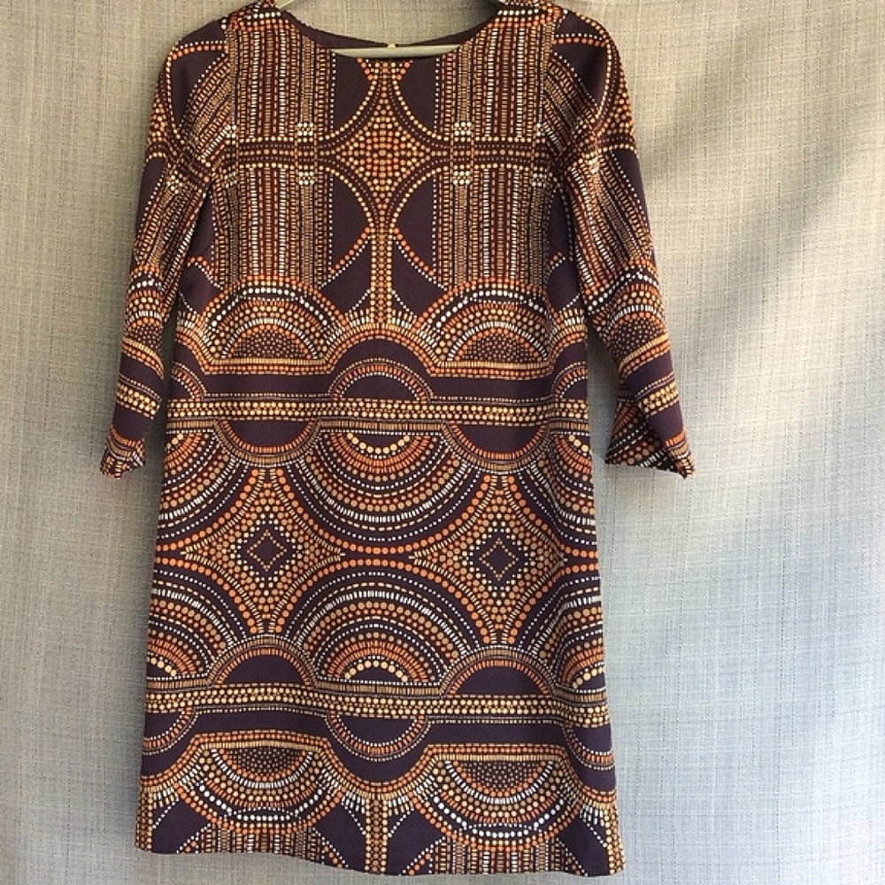The Limited Earth Tone Geo Print Sheath Dress